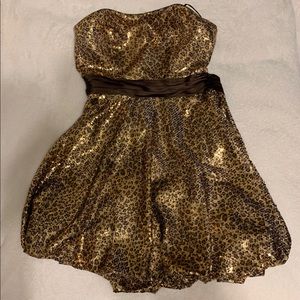Pretty Me by Moonlight leopard/sequined prom dress